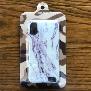 iPhone X phone case (purple marble)